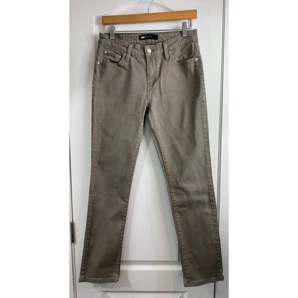 Levi's Mid Rise Skinny Jeans Women 28x32 Khaki Gray Stretch Denim 58575-0085
